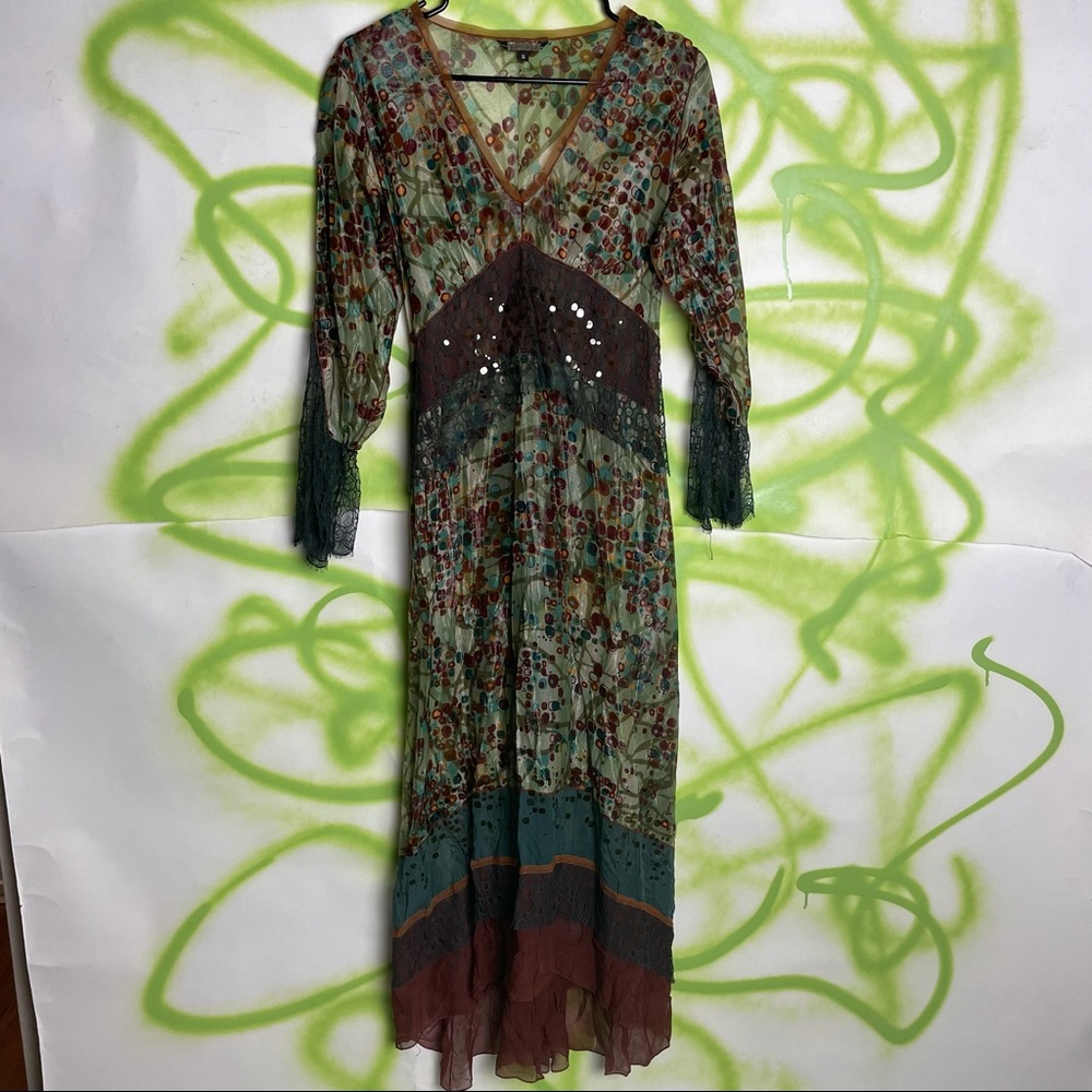 Unique dress made by independent designer shiny unique piece romantic
